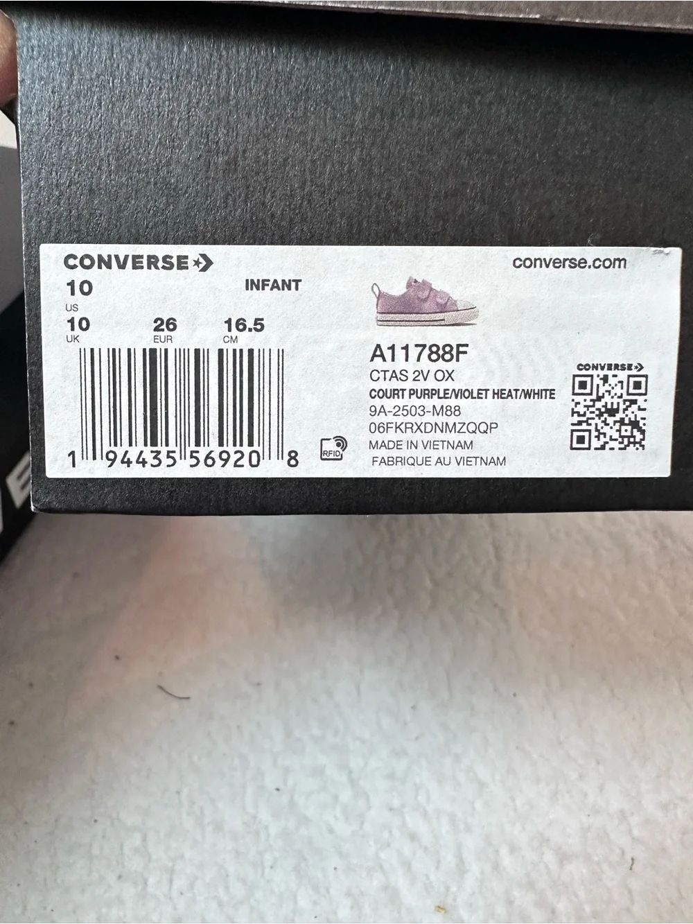 Girl’s Purple Converse Sneakers